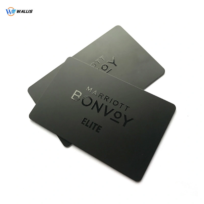 Logo UV Spot Luxury Black Plastic PETG Business Card